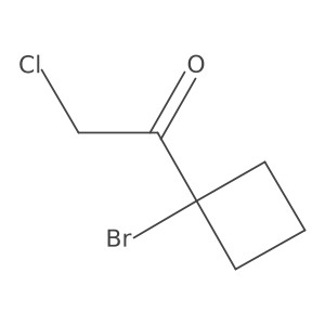1-(1-Bromocyclobutyl)-2-chloroethan-1-one结构式