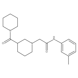 N-(3-methylphenyl)-2-[3-(piperidine-1-carbonyl)piperidin-1-yl]acetamide结构式