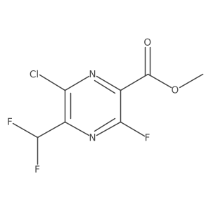 Methyl 6-chloro-5-(difluoromethyl)-3-fluoropyrazine-2-carboxylate结构式
