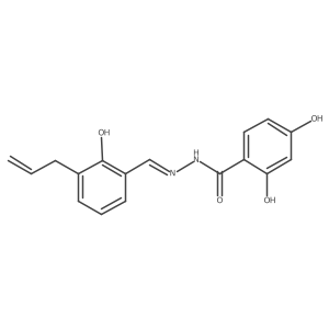 2,4-Dihydroxybenzoic acid 2-[[2-hydroxy-3-(2-propen-1-yl)phenyl]methylene]hydrazide Structure