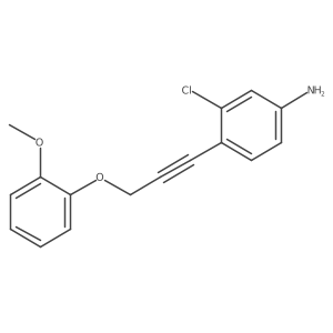3-Chloro-4-[3-(2-methoxyphenoxy)-1-propyn-1-yl]benzenamine结构式