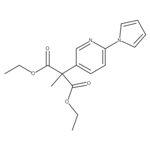 1,3-Diethyl 2-methyl-2-[6-(1H-pyrrol-1-yl)-3-pyridinyl]propanedioate结构式