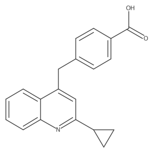 4-[(2-Cyclopropyl-4-quinolinyl)methyl]benzoic acid结构式