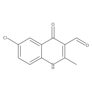 6-Chloro-2-methyl-4-oxo-1,4-dihydroquinoline-3-carbaldehyde结构式