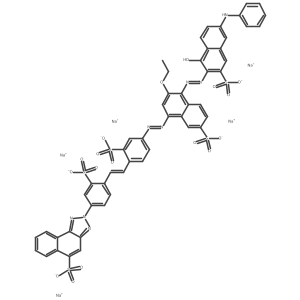 pentasodium;2-[4-[(E)-2-[4-[[4-[(6-anilino-1-hydroxy-3-sulfonatonaphthalen-2-yl)diazenyl]-3-ethoxy-7-sulfonatonaphthalen-1-yl]diazenyl]-2-sulfonatophenyl]ethenyl]-3-sulfonatophenyl]benzo[e]benzotriazole-5-sulfonate结构式