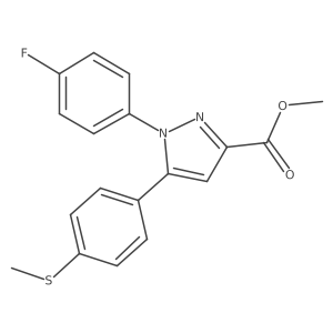 Methyl 1-(4-fluorophenyl)-5-[4-(methylsulfanyl)phenyl]-1H-pyrazole-3-carboxylate Structure