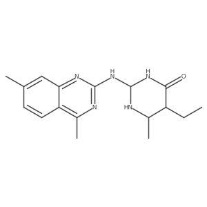 2-[(4,7-Dimethylquinazolin-2-yl)amino]-5-ethyl-6-methyl-1,3-diazinan-4-one Structure