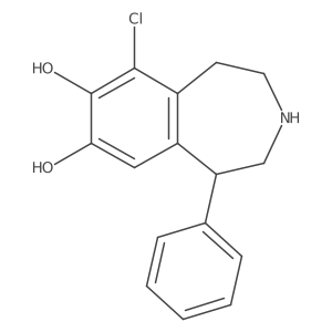 (1R)-6-Chloro-1-phenyl-2,3,4,5-tetrahydro-1H-3-benzazepine-7,8-diol结构式