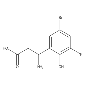 3-Amino-3-(5-bromo-3-fluoro-2-hydroxyphenyl)propanoic acid Structure