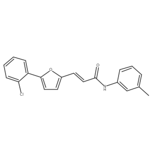 3-(5-(2-Chlorophenyl)-2-furyl)-N-(3-methylphenyl)-2-propenamide Structure