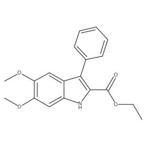 ethyl 5,6-dimethoxy-3-phenyl-1H-indole-2-carboxylate结构式
