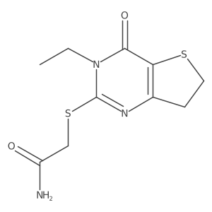 2-({3-ethyl-4-oxo-3H,4H,6H,7H-thieno[3,2-d]pyrimidin-2-yl}sulfanyl)acetamide Structure