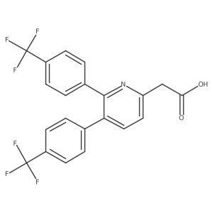 2,3-Bis(4-(trifluoromethyl)phenyl)pyridine-6-acetic acid Structure