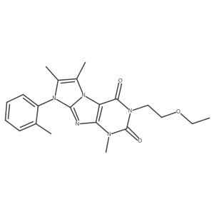 3-(2-ethoxyethyl)-1,6,7-trimethyl-8-(o-tolyl)-1H-imidazo[2,1-f]purine-2,4(3H,8H)-dione结构式