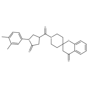 1'-(1-(3,4-Dimethylphenyl)-5-oxopyrrolidine-3-carbonyl)spiro[chroman-2,4'-piperidin]-4-one Structure