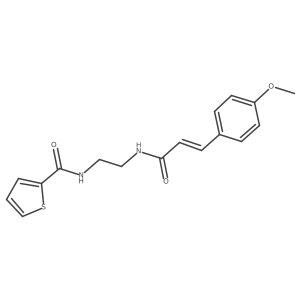N-[2-[[3-(4-Methoxyphenyl)-1-oxo-2-propen-1-yl]amino]ethyl]-2-thiophenecarboxamide Structure