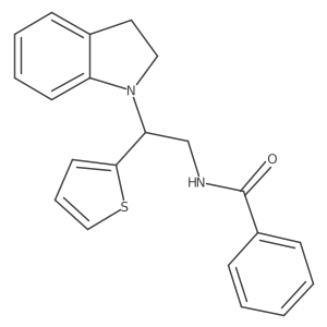N-(2-(indolin-1-yl)-2-(thiophen-2-yl)ethyl)benzamide Structure