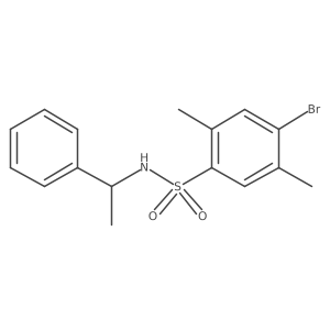 4-bromo-2,5-dimethyl-N-(1-phenylethyl)benzenesulfonamide结构式