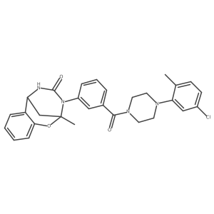 10-{3-[4-(5-Chloro-2-methylphenyl)piperazine-1-carbonyl]phenyl}-9-methyl-8-oxa-10,12-diazatricyclo[7.3.1.0^{2,7}]trideca-2,4,6-trien-11-one结构式