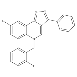 8-fluoro-5-[(2-fluorophenyl)methyl]-3-phenyl-5H-pyrazolo[4,3-c]quinoline Structure
