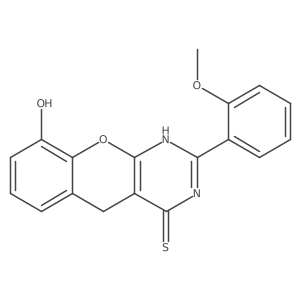9-hydroxy-2-(2-methoxyphenyl)-3H,4H,5H-chromeno[2,3-d]pyrimidine-4-thione结构式