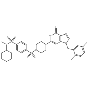 N-Cyclohexyl-4-[[4-[3-[(2,5-dimethylphenyl)methyl]-6,7-dihydro-7-oxo-3H-1,2,3-triazolo[4,5-d]pyrimidin-5-yl]-1-piperidinyl]sulfonyl]-N-methylbenzenesulfonamide Structure