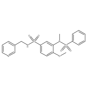 4-methoxy-3-(N-methylbenzenesulfonamido)-N-[(pyridin-3-yl)methyl]benzene-1-sulfonamide Structure