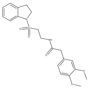 2-(3,4-dimethoxyphenyl)-N-(2-(indolin-1-ylsulfonyl)ethyl)acetamide结构式