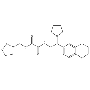 N1-(2-(1-methyl-1,2,3,4-tetrahydroquinolin-6-yl)-2-(pyrrolidin-1-yl)ethyl)-N2-((tetrahydrofuran-2-yl)methyl)oxalamide结构式