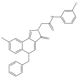 2-(5-benzyl-8-fluoro-3-oxo-3,5-dihydro-2H-pyrazolo[4,3-c]quinolin-2-yl)-N-(3-chlorophenyl)acetamide Structure