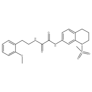 N1-(2-methoxyphenethyl)-N2-(1-(methylsulfonyl)-1,2,3,4-tetrahydroquinolin-7-yl)oxalamide结构式