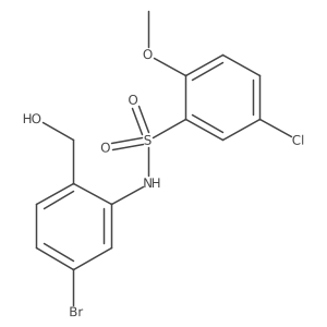 N-(5-bromo-2-hydroxymethyl-phenyl)-5-chloro-2-methoxybenzenesulfonamide结构式