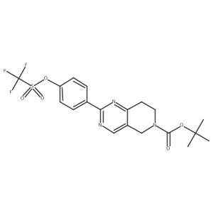 2-(4-trifluoromethanesulfonyloxy-phenyl)-7,8-dihydro-5H-pyrido[4,3-d]pyrimidine-6-carboxylic acid tert-butyl ester Structure