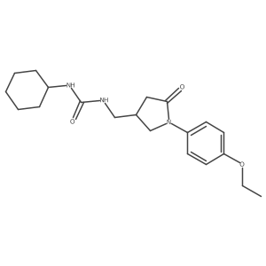 1-Cyclohexyl-3-((1-(4-ethoxyphenyl)-5-oxopyrrolidin-3-yl)methyl)urea Structure