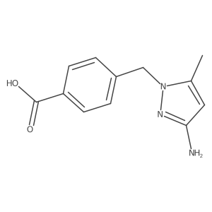 4-[(3-Amino-5-methyl-1H-pyrazol-1-YL)methyl]benzoic acid结构式