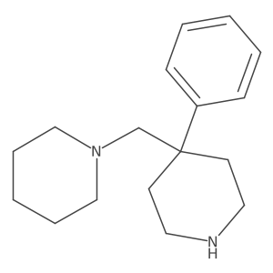 4-Phenyl-4-(piperidin-1-ylmethyl)piperidine结构式