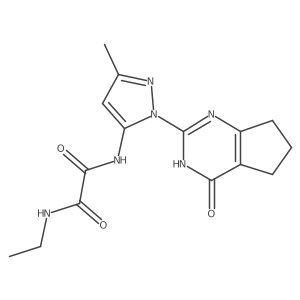 N1-ethyl-N2-(3-methyl-1-(4-oxo-4,5,6,7-tetrahydro-3H-cyclopenta[d]pyrimidin-2-yl)-1H-pyrazol-5-yl)oxalamide Structure
