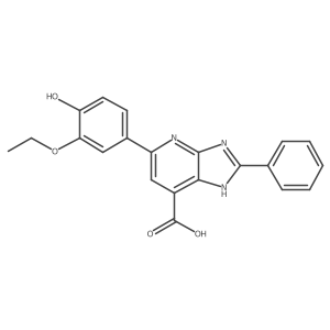 5-(3-ethoxy-4-hydroxyphenyl)-2-phenyl-3H-imidazo[4,5-b]pyridine-7-carboxylic acid Structure