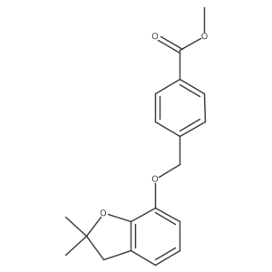 Methyl 4-{[(2,2-dimethyl-2,3-dihydro-1-benzofuran-7-yl)oxy]methyl}benzoate结构式
