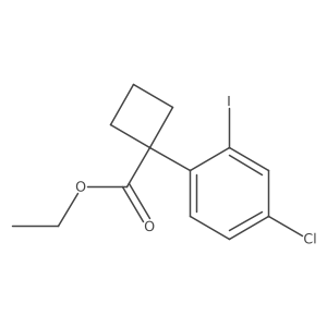 Ethyl 1-(4-chloro-2-iodophenyl)-cyclobutanecarboxylate Structure