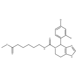 methyl 6-({[4-(4-bromo-2-fluorophenyl)-1,4,6,7-tetrahydro-5H-imidazo[4,5-c]pyridin-5-yl]carbonyl}amino)hexanoate Structure
