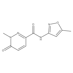 1-methyl-N-(5-methylisoxazol-3-yl)-6-oxo-1,6-dihydropyridazine-3-carboxamide结构式