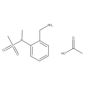acetic acid;N-[2-(aminomethyl)phenyl]-N-methylmethanesulfonamide结构式