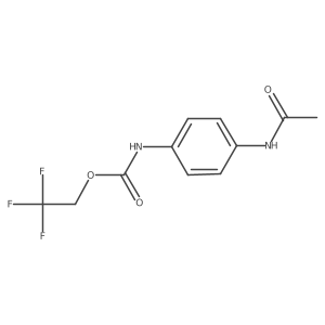 2,2,2-trifluoroethyl N-(4-acetamidophenyl)carbamate结构式