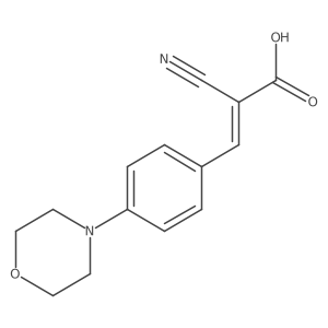 (Z)-2-cyano-3-(4-morpholin-4-ylphenyl)prop-2-enoic acid结构式