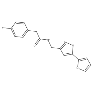 2-(4-fluorophenyl)-N-((5-(furan-2-yl)isoxazol-3-yl)methyl)acetamide Structure
