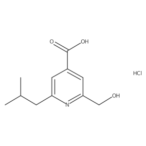 2-Hydroxymethyl-6-isobutylisonicotinic acid hydrochloride结构式