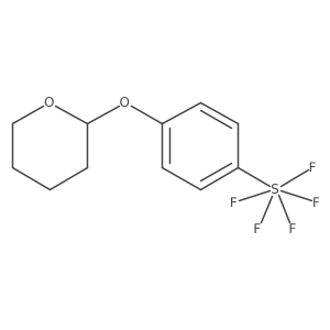4-(Tetrahydro-2H-pyran-2-yloxy)phenylsulphur pentafluoride结构式