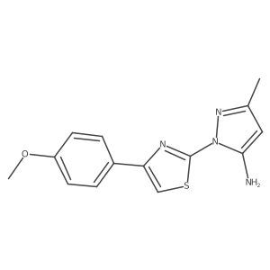 1-[4-(4-methoxyphenyl)-1,3-thiazol-2-yl]-3-methyl-1H-pyrazol-5-amine结构式