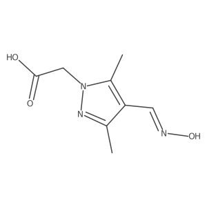 2-(4-[(Hydroxyimino)methyl]-3,5-dimethyl-1H-pyrazol-1-YL)acetic acid Structure